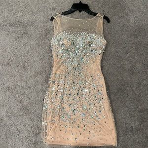 Jovani rhinestones shiny shimmer dress crystals